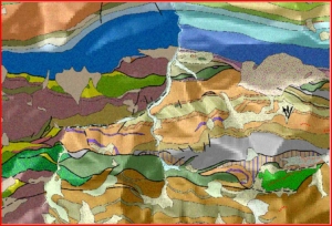 Carte géologique de Ferrières vectorisée