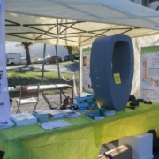 Le stand de FSF et la maquette du marteau de Nogarot